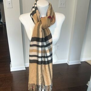 V. Fraas Plaid Cashmink Scarf